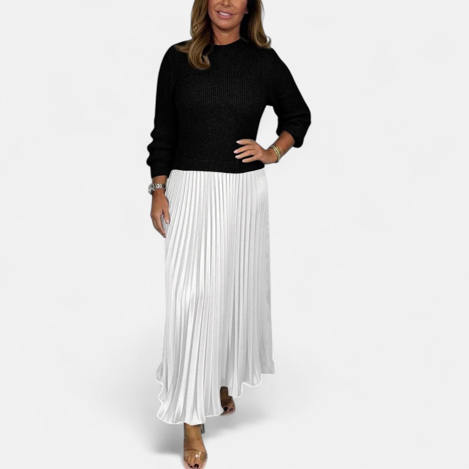 Luciana | Effortless Pleated Maxi Dress