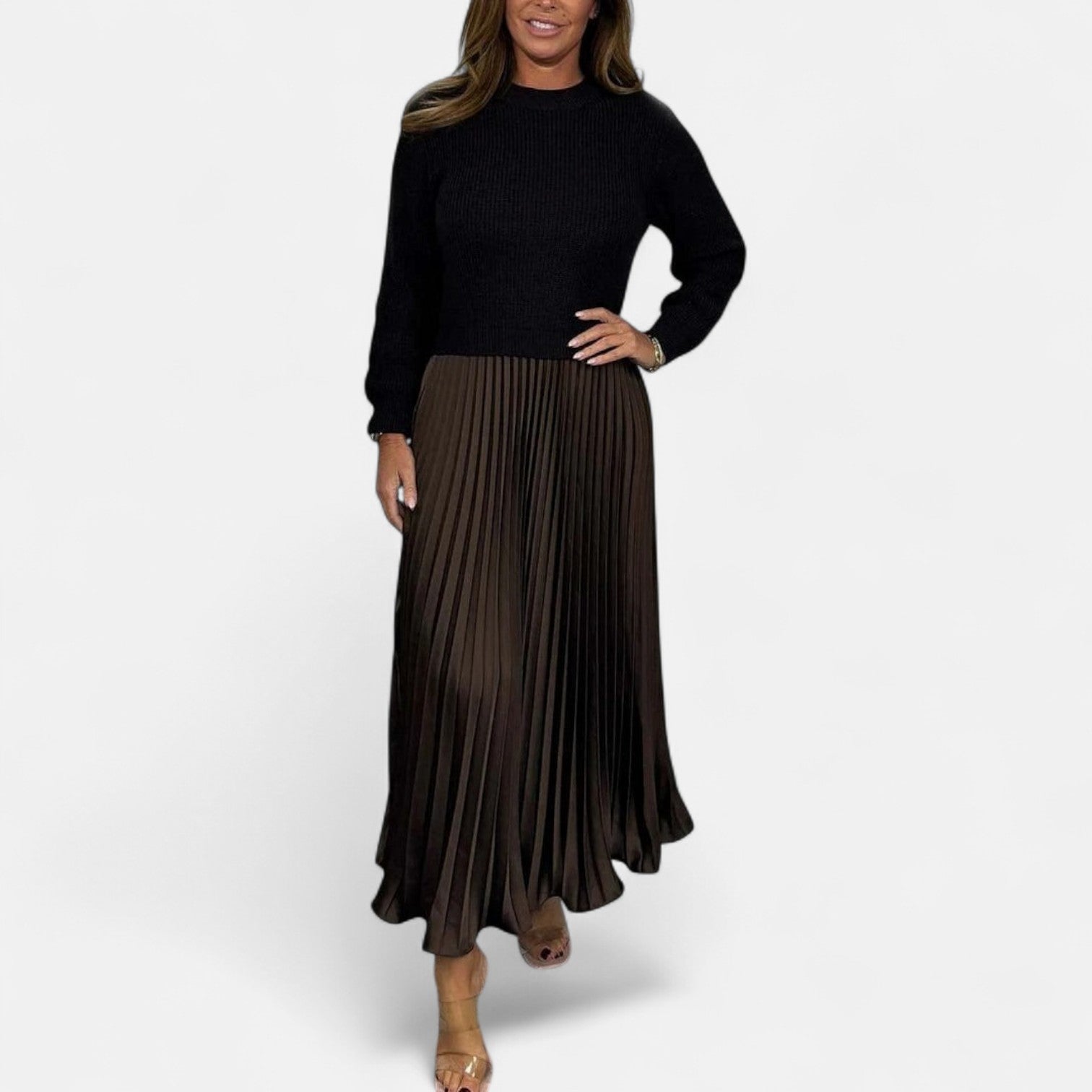 Luciana | Effortless Pleated Maxi Dress