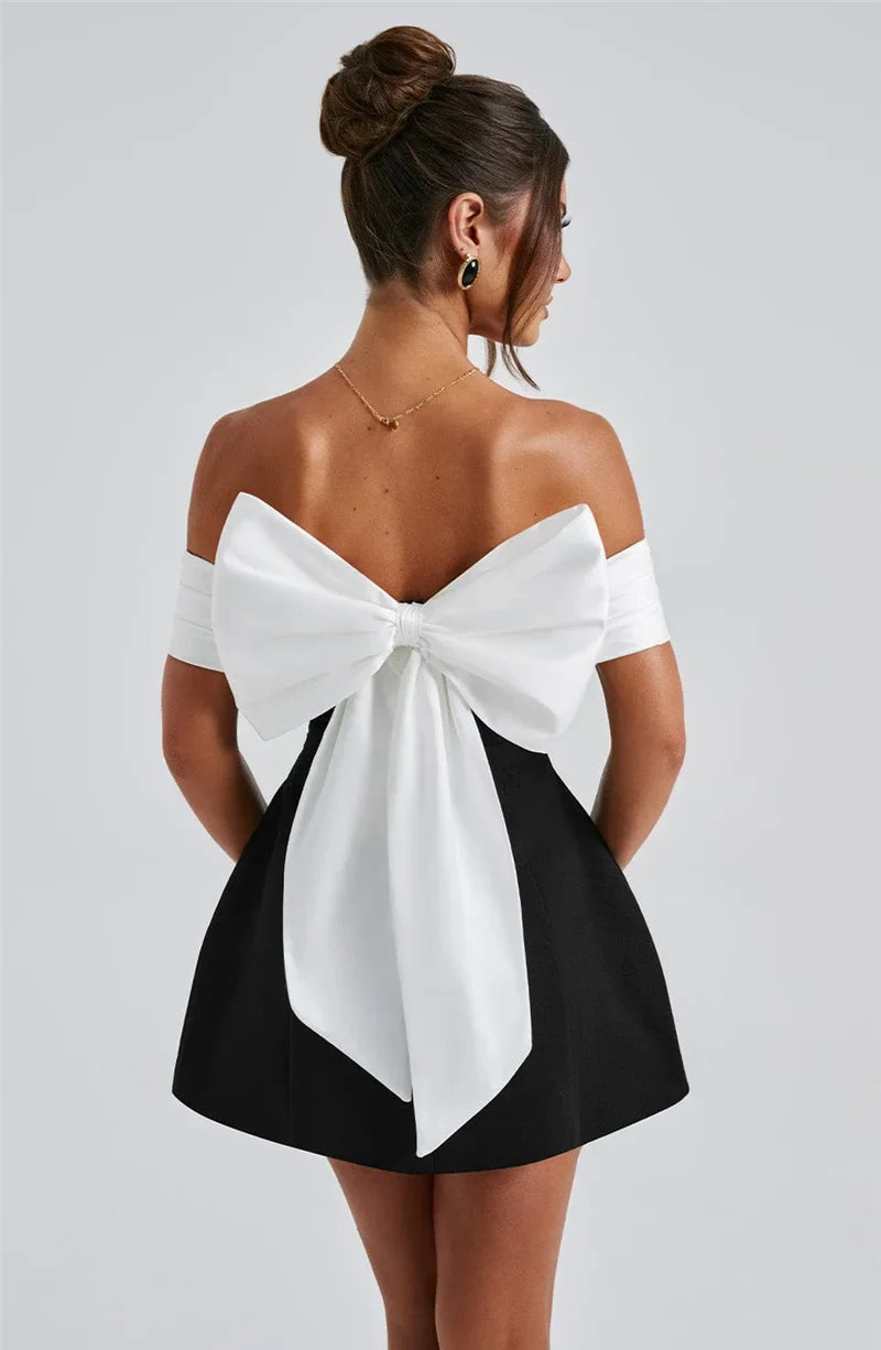 Florenza | Off-Shoulder A-Line Elegance Mini Dress